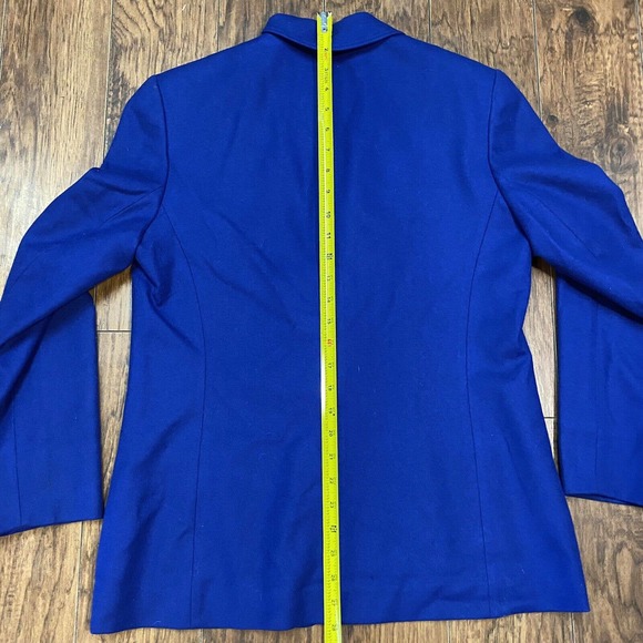 VTG Pendleton Womens Size 12 Pure Wool Lined Career Blue Blazer USA Made 3button - Picture 9 of 12